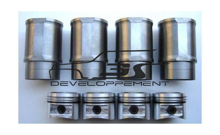 Chemises fonte GS et pistons forgés complet diam 76 ou 77