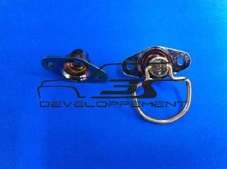 Quart de tour avec anneau rabattable et récepteur (1 pièce)