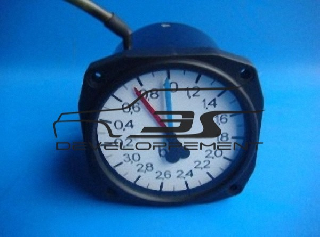 Véritable Manomètre de pression de turbo d’usine d’époque (2 aiguilles)