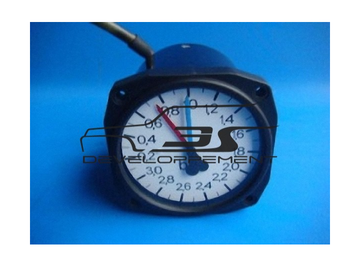 Véritable Manomètre de pression de turbo d’usine d’époque (2 aiguilles)