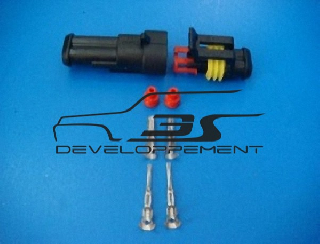 Connecteur étanche 2 broches