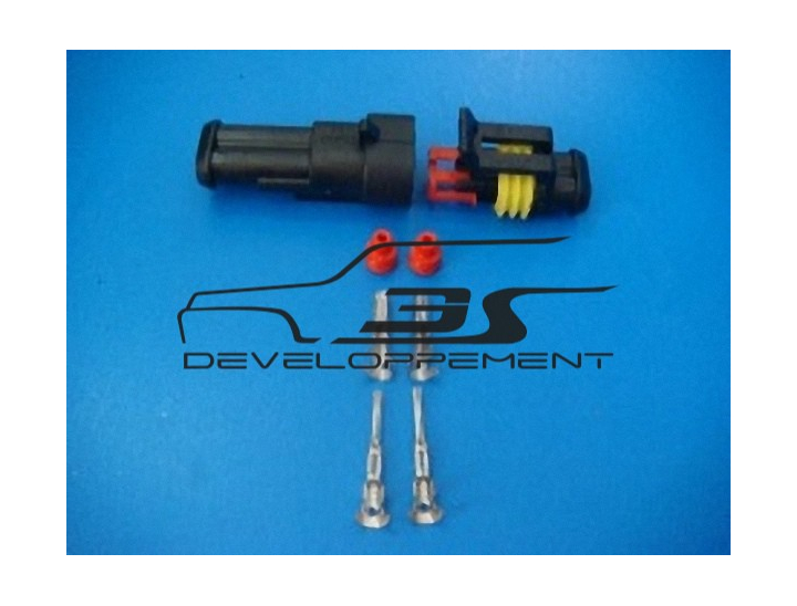 Connecteur étanche 2 broches