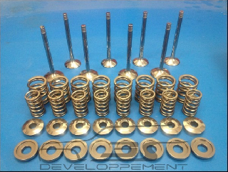 Kit soupapes, ressorts, coupelles inférieur et supérieur fabrication NIMONIC