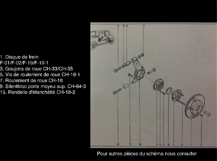 Porte moyeu arrière