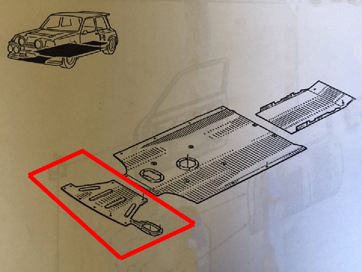 Protection fond plat origine Renault 5 turbo
