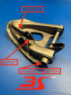 Modification triangle inf. AV R5 turbo renforcé gauche