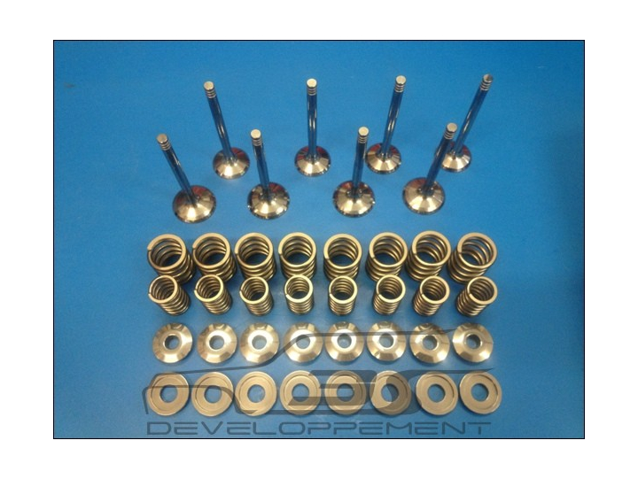 Kit soupapes, ressorts, coupelles inférieur et supérieur fabrication NIMONIC