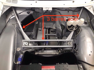 Renfort liaison longerons avant-plancher