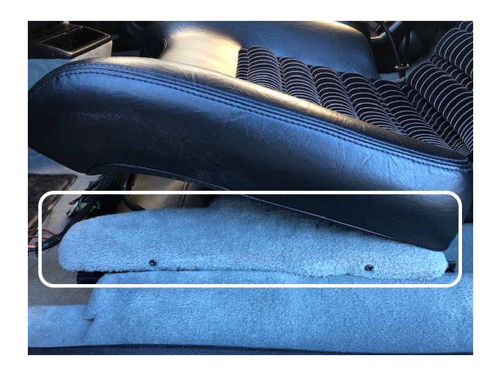 Cache glissière de siège turbo1  (la pièces)