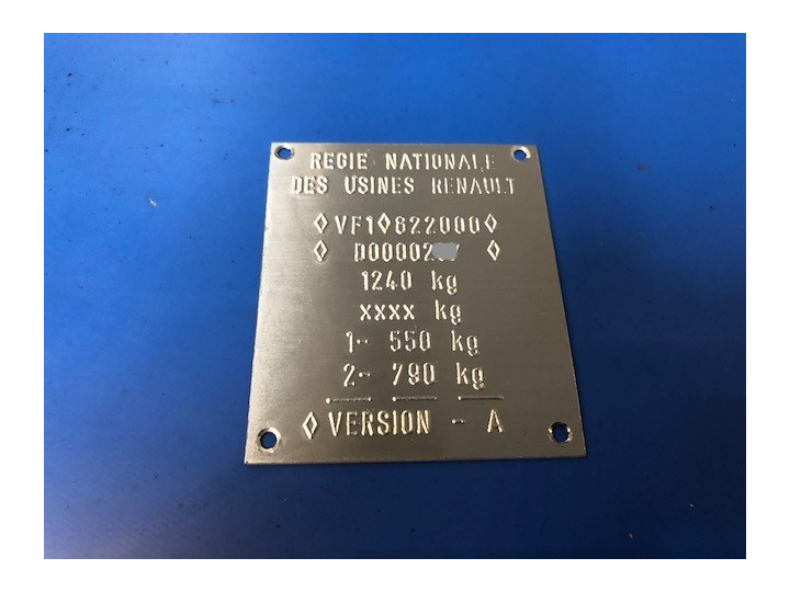 PLAQUE CONSTRUCTEUR  T1 OU T2